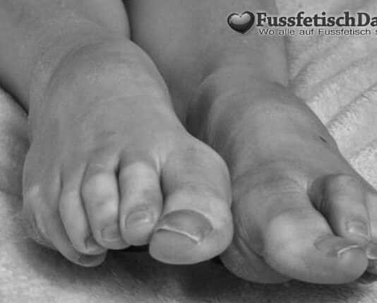 Geile gelbe Fußnägel.